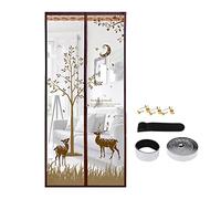 Magnetic Fly Screen Door Nets Heavy Duty Windproof Anti Mosquito Fine Mesh Curtain with Strong Magic Tape Lace Decorative Punch-Free Encrypted Silent Magnet Self-Priming Door Curtain