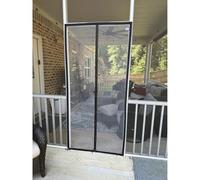 Magnetic Fly Screen Door No-Drill Screen Door for Patio, Extra Wide Pet-Friendly Anti-Tear Mesh for Porch/Balcony/Garage, Customisable Net Magnetic Closure Heavy Duty(195x205cm/77x81in)