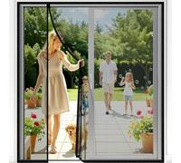Magnetic Fly Screen Door, Opens Both Ways, Powerful Magnets, Durable Tear-Resistant Mesh, Side Opening, Durable Mesh Keeps Flies & Mosquitoes Out, Balcony & Patio (90x 200cm)