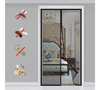 Magnetic Fly Screen Door Polyester Magnetic Quiet Encryption Keep Fresh Air in Seal Automatically Soft Door, for Balcony Sliding Doors Living Room -Black-A|| 105x195cm(41x76inch)