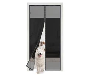 Magnetic Fly Screen Door Privacy Protection, Door Fly Screen Curtain Keeping Out Mosquito Mesh & Allow Fresh Air Flow & Block the View Flyscreen for Front Door Patio Bedroom Nursery (90x210cm)