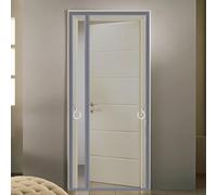 Magnetic Fly Screen Door Reversible Opening Left/Right Scratch-Resistant Fiberglass for Sliding Front/Back Doors Self-Closing Mechanism Easy Installation 150x220cm