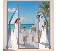 Magnetic Fly Screen Door Side Opening for Double Doors Grey 175x250cm Extra Wide Left Right Heavy Duty Door Mesh Magnets for Pets that Love to roam in and Out of the Garden