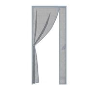 Magnetic Fly Screen Door, Side Opening Mesh Door Curtain for Doors, Heavy Duty Fiberglass Fly Screen with Powerful Magnets, Left/Right Open, Black/Grey/White(Grays,85 * 200cm(33 * 79in))