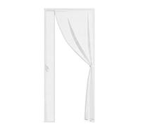 Magnetic Fly Screen Door, Side Opening Mesh Door Curtain for Doors, Heavy Duty Fiberglass Fly Screen with Powerful Magnets, Left/Right Open, Black/Grey/White(White,85 * 200cm(33 * 79in))
