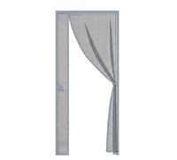 Magnetic Fly Screen Door, Side Opening Mesh Door Curtain for Doors, Heavy Duty Fiberglass Fly Screen with Powerful Magnets, Left/Right Open, Black/Grey/White(Gray,85 * 200cm(33 * 79in))