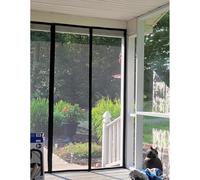 Magnetic Fly Screen Door Temporary Replacement Magnetic Screen Door Mesh, Customisable Net Doors Curtain with Closure - Hands-Free Entry, Pet and Kid Friendly(205x200cm/81x79in)