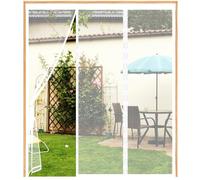 Magnetic Fly Screen Door White, 270(90/90/90) x200cm Magnetic Door Curtain for Keeping Out Flies for Double Doors, Magnets Door Net to Keep Bugs Out, for Patio Door, Sliding Door, French Door