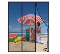 Magnetic Fly Screen DoorMosquito Mesh Curtain Door, 170x190cmDouble Door Mesh Curtain with Full Frame Hook & Loop,Easy to Install,Magnetic Door Curtain for Sliding, Patio, French Doors