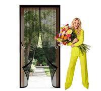 Magnetic Fly Screen Doors 111 x 213 cm Self Sealing Heavy Duty Fly Door Keep Fresh Air in Bugs Out for Home, Bedroom, Living Room, Kitchen, Patio, Black