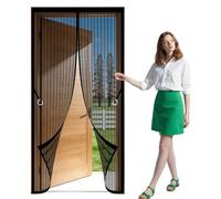 Magnetic Fly Screen Doors 77 x 226 cm No Tools Installation Insect Mesh Keep Fresh Air in Bugs Out Suitable for Patio Room Balcony Bedroom, Black