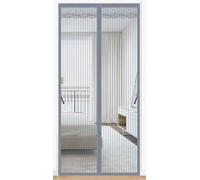 Magnetic Fly Screen Doors, Mosquito Proof Door Curtains, Fiberglass Mesh with Full Frame Hook and Look, Keep Insects Out
