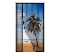 Magnetic Fly Screen for Balcony Door - Hands-Free Foldable ct Protection - Easy Airflow Black 50x150 cm - Keeps Bugs Out - Perfect for Summer!
