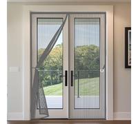 Magnetic Fly Screen for Doors 160x225cm(WidthxHigh) Durable, Keeps Bugs Out, Kid and Pet Friendly Anti Mosquito Fly Curtain Door Screens Nets Lets Fresh Air in, Hundreds of Sizes, Grey