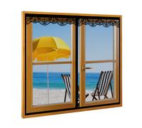 Magnetic Fly Screen for Window,Mosquito Net for Window,Keep Bugs Out＆Lets Fresh Air in,Washable Mesh,Super Quiet,Shuts Automatically,Without Drilling,Top-to-Bottom Seal,Easy Installation for All Doors