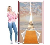 Magnetic Fly Screen for Windows 170 x 206 cm Heavy Duty Bug Mesh Curtain No Drilling High Density Fly Bug Mosquito for Balcony Door, White
