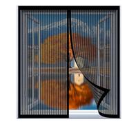 Magnetic Fly Screen for Windows 60 x 105 cm Easy Installation No Drilling Or Screwing Magnetic Fly Screen Door for Windows Nets to Keep Bugs Out, Black