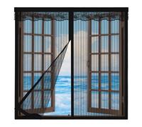 Magnetic Fly Screen for Windows 60x110cm,Fly Screen for Windows, Magnetic Window Screen Insect Mesh,Fly Mosquito Net for Windows to Keep Bugs Out, No Drilling,Black