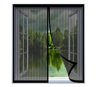 Magnetic Fly Screen for Windows 75 x 123 cm Easy Installation No Drilling Or Screwing Magnetic Curtain for Fly Proof Window Door for Windows Nets to Keep Bugs Out, Black