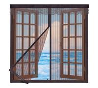 Magnetic Fly Screen for Windows 90x110cm,Fly Screen for Windows, Magnetic Window Screen Insect Mesh,Fly Mosquito Net for Windows to Keep Bugs Out, No Drilling,Brown