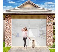 Magnetic Fly Screen Mesh Door, 180x205 cm Insect Protection Door Net Keep Insects Out, Install Without Drilling, Fly Insect Screen for Balcony Doors Patio - White H