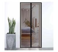 Magnetic Fly Screen No Punching Magnetic Screen Door Curtain Automatic Closing Household Ventilation 1 Set for Keep Bugs Out(Black,90X210CM)
