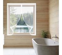 Magnetic Fly Screen Window 145 x 175 cm Selfadhesive Tape Silent Insect Mesh that Close Automatically Custom Size for Home, Office, Bedroom, Living Room Kitchen, White