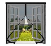 Magnetic Fly Screen Window 150x150cm,Window Fly Screen net with Self-Adhesive Tape,Mesh Fly Curtain Mosquito Net for Windows,Window Protector Net to Keep Bugs Out, for All Kinds of Window,Black