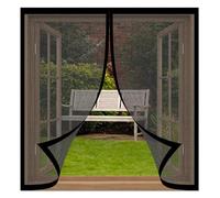 Magnetic Fly Screen Window 167 x 175 cm Heavy Duty Anti Mosquito Mesh Without Drilling Easy to Install for Window, Transparent Fly Screen, Black