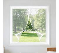 Magnetic Fly Screen Window 175 x 125 cm Keep Fly Mosquito Out Durable Mosquito Insect Mesh Curtains Easy Install for Home, Office, Bedroom, Living Room Kitchen, White