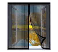 Magnetic Fly Screen Window 60 x 110 cm Easy Installation No Drilling Or Screwing Fly Screen Net for Windows Nets to Keep Bugs Out, Black