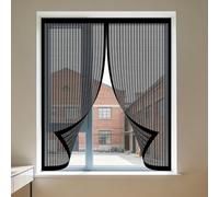 Magnetic Fly Screen Window 70 x 155 cm Prevents Insects Flies Mosquitoes from Entering The Room Bug Net for Windows Easy Install for Living Room Bedroom Offfice, Black