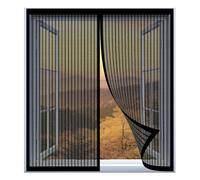 Magnetic Fly Screen Window 75 x 123 cm Easy Installation No Drilling Or Screwing Transparent Insect Screen Mosquito Bug Protection for Windows Nets to Keep Bugs Out, Black