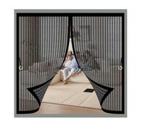 Magnetic Fly Screen Window 79 x 101 cm (Customizable) Closed By Magnets, Silent, Pet-Friendly, Insect Screen Door, with Full Frame Magic Tape for Home, Door Patio, Window, Black