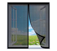 Magnetic Fly Screen Window 79 x 99 cm Easy Installation No Drilling Or Screwing Fly Screen Mosquito Magnetic Window for Windows Nets to Keep Bugs Out, Black