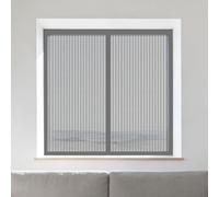 Magnetic Fly Screen Window 80 x 110 cm with Selfadhesive Durable Mosquito Insect Mesh Curtains Custom Size for Home, Office, Bedroom, Living Room Kitchen, Grey