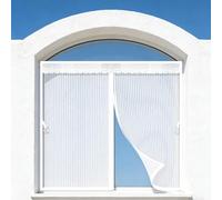 Magnetic Fly Screen Window 84 x 101 cm Magnetic Window Mesh Curtain Bug Auto Closer No Gap Easy Installation, Net for Flies Mosquito, with Magic Tape, for Patio, White