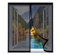 Magnetic Fly Screen Window 85 x 57 cm Easy Installation No Drilling Or Screwing Magnetic Fly Insect Screen for Windows Nets to Keep Bugs Out, Black