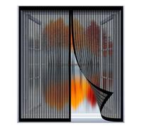 Magnetic Fly Screen Window 90 x 110 cm Easy Installation No Drilling Or Screwing Mosquito Net Window for Windows Nets to Keep Bugs Out, Black