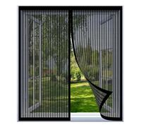 Magnetic Fly Screen Window Adjustable 40 x 95 cm Easy Installation No Drilling Or Screwing Adjustable DIY Window Screen for Windows Nets to Keep Bugs Out, Black