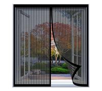 Magnetic Fly Screen Window Adjustable 40 x 95 cm Easy Installation No Drilling Or Screwing Fly Screen Mosquito Magnetic Window for Windows Nets to Keep Bugs Out, Black
