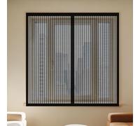 Magnetic Fly Screen Window Adjustable 70 x 95 cm Selfadhesive Tape Fly Screen Window Adjustable DIY Custom Size for Living Room Bedroom Offfice, Black