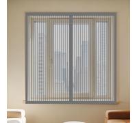 Magnetic Fly Screen Window Adjustable 70 x 95 cm Selfadhesive Tape Fly Screen Window Adjustable DIY Custom Size for Living Room Bedroom Offfice, Grey