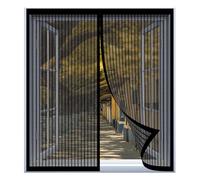 Magnetic Fly Screen Window Adjustable 87 x 77 cm Easy Installation No Drilling Or Screwing Self Sealing Cat Screen Door for Windows Nets to Keep Bugs Out, Black