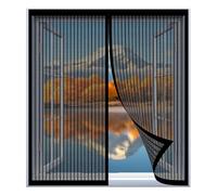 Magnetic Fly Screen Window Adjustable 90 x 110 cm Easy Installation No Drilling Or Screwing Heavy Duty Anti Mosquito Mesh for Windows Nets to Keep Bugs Out, Black