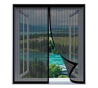 Magnetic Fly Screen Window Curtain 60 x 110 cm Easy Installation No Drilling Or Screwing Mesh Fly Curtain Mosquito Net for Windows Nets to Keep Bugs Out, Black