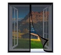 Magnetic Fly Screen Window Curtain 90 x 110 cm Easy Installation No Drilling Or Screwing Fly Screen Nets for Window for Windows Nets to Keep Bugs Out, Black