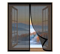 Magnetic Fly Screen Window Large 40 x 93 cm Easy Installation No Drilling Or Screwing Transparent Window Screen for Windows Nets to Keep Bugs Out, Black