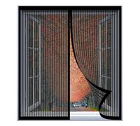 Magnetic Fly Screen Window Large 49 x 77 cm Easy Installation No Drilling Or Screwing Adjustable DIY Window Screen for Windows Nets to Keep Bugs Out, Black