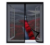 Magnetic Fly Screen Window Large 90 x 110 cm Easy Installation No Drilling Or Screwing Heavy Duty Anti Mosquito Mesh for Windows Nets to Keep Bugs Out, Black